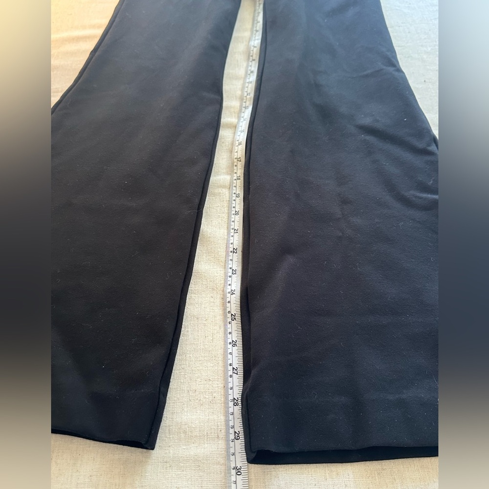 Anthropologie Maeve Black Stretch Trouser Pants Women Size 0 Wide leg CBK chic - Picture 9 of 10